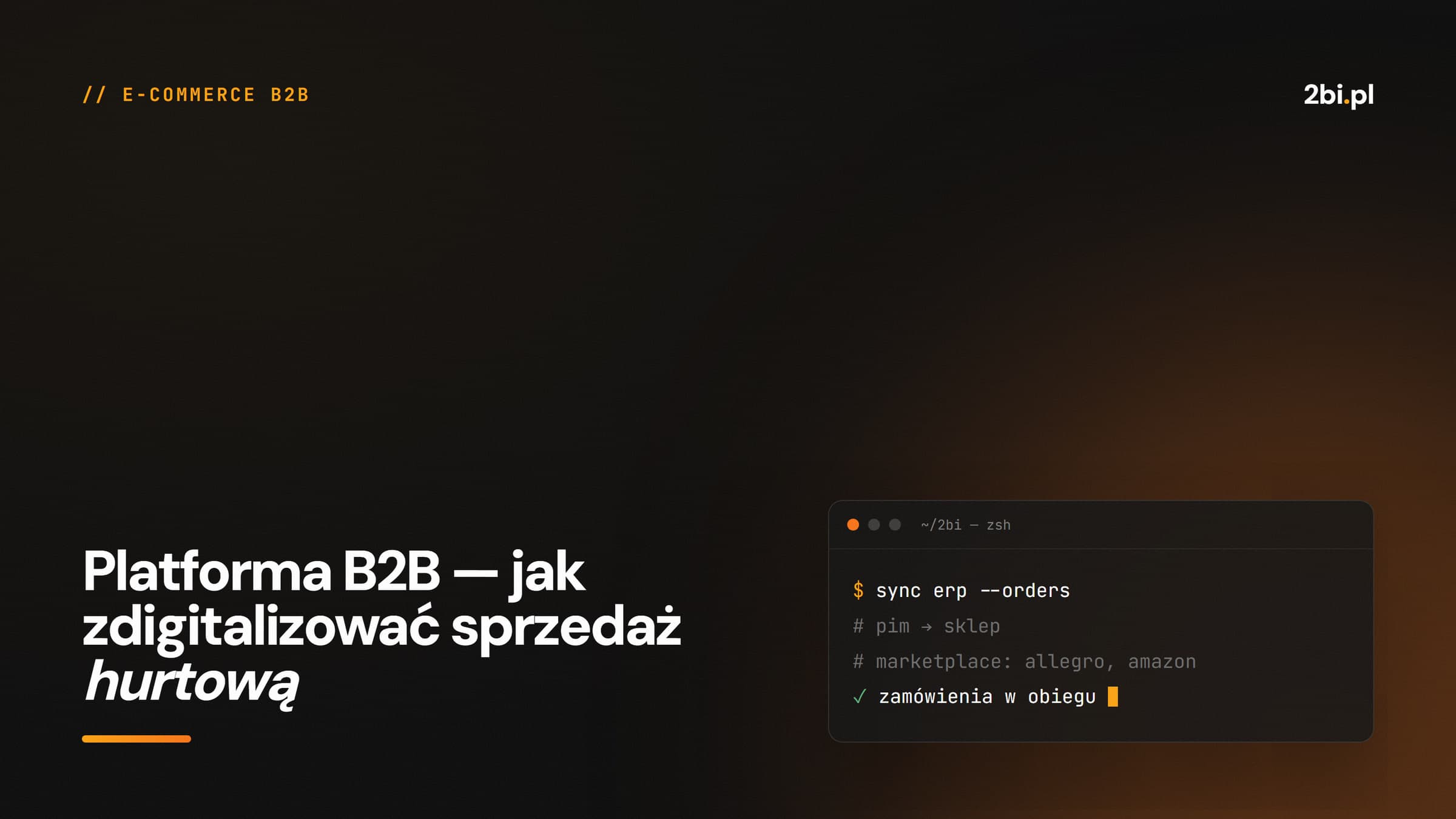 Okładka wpisu „Platforma B2B — jak zdigitalizować sprzedaż hurtową” na blogu 2bi.pl
