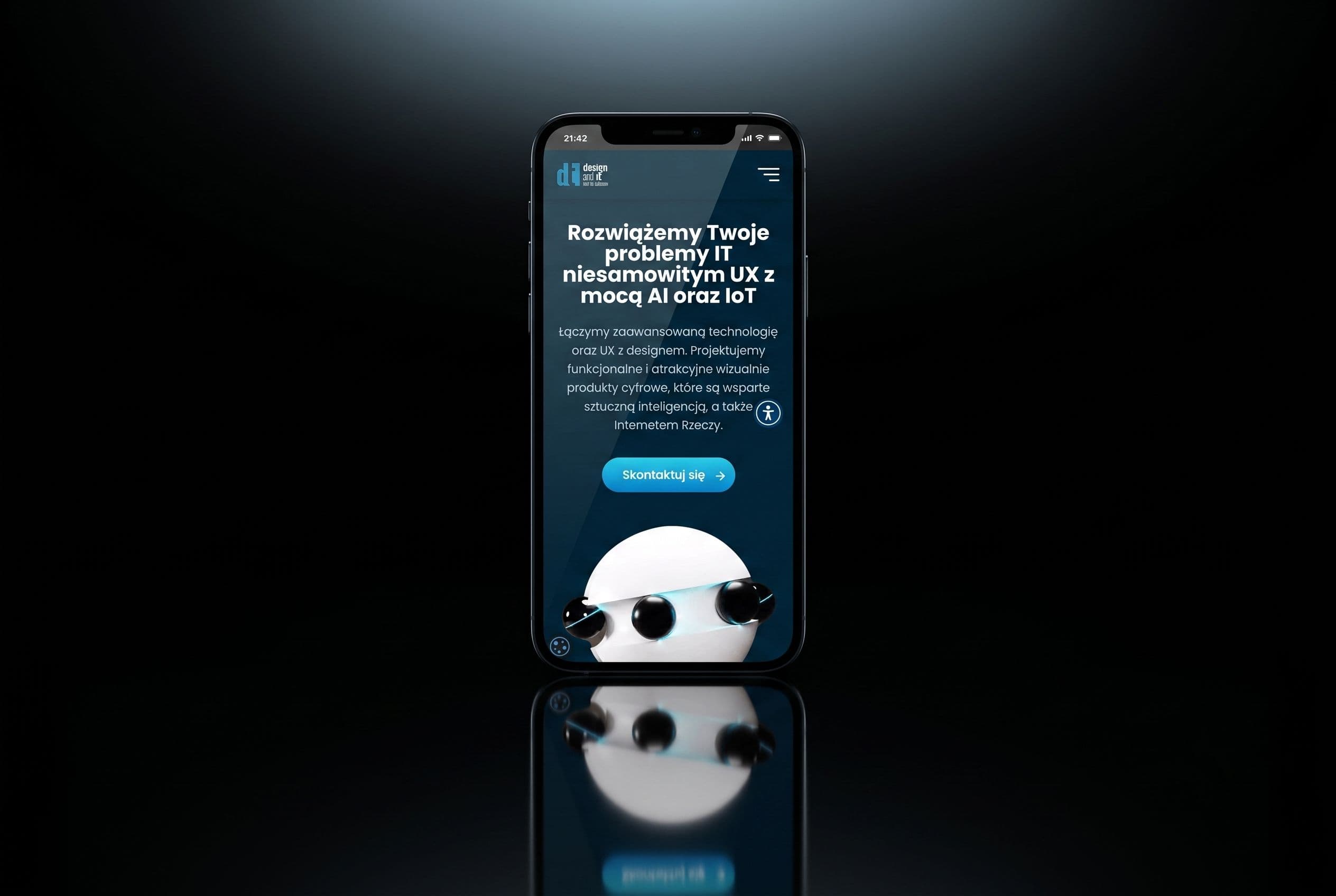Wersja mobilna strony głównej Design and IT